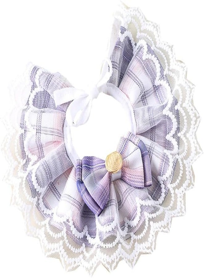 kittuPet Pet Scarf Saliva Towel Cat Collar - Delicate and Cute Lace Dog Bandana, Pet Bib with Bow Collars, Dog Handkerchief Cat Lace Bibs for Small, Medium, Large Dogs and Cats Color May Vary - Image 3